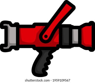 Fire Hose Icon. Editable Bold Outline With Color Fill Design. Vector Illustration.