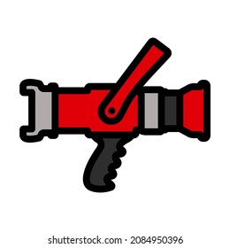 Fire Hose Icon. Editable Bold Outline With Color Fill Design. Vector Illustration.