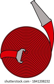 Fire Hose Icon. Editable Outline With Color Fill Design. Vector Illustration.