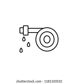 fire hose icon. Element of drip watering icon for mobile concept and web apps. Thin line fire hose icon can be used for web and mobile