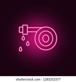 fire hose icon. Elements of Sprinkler in neon style icons. Simple icon for websites, web design, mobile app, info graphics