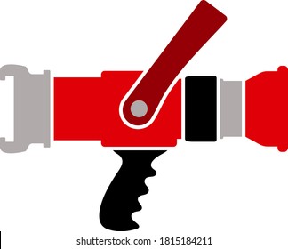 Fire Hose Icon. Flat Color Design. Vector Illustration.