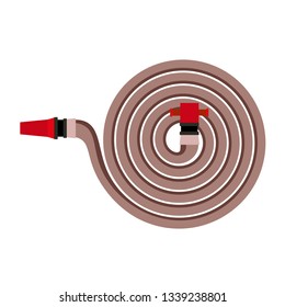 Fire hose icon. Flat illustration of fire hose vector icon for web design