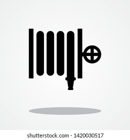 Fire Hose Icon with Gray Shadow