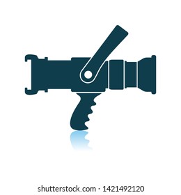 Fire Hose Icon. Shadow Reflection Design. Vector Illustration.