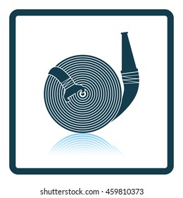 Fire hose icon. Shadow reflection design. Vector illustration.