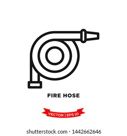 fire hose icon in trendy flat style 