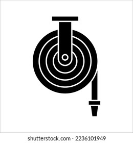 Icono de manguera de incendios, plantilla de logotipo de ilustración vectorial en estilo de moda sobre fondo blanco