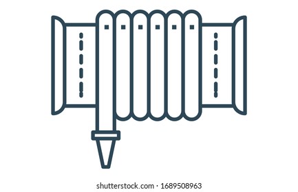 Fire hose icon vector image. Can be used for web and mobile apps.