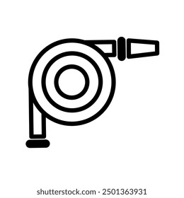 fire hose icon vector on white background