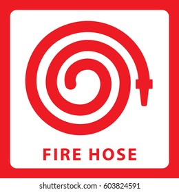 Fire hose icon vector, solid logo illustration