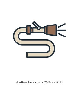 fire hose icons isolated on White Background. Flat style design