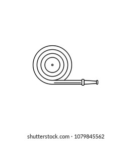 fire hose illustration. Element of firefighter for mobile concept and web apps. Thin line illustration of fire hose can be used for web and mobile. Premium icon on white background