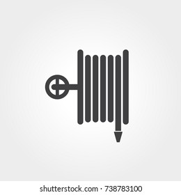 Fire Hose. illustration icon. isolated vector.