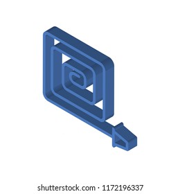 Fire Hose isometric left top view 3D icon