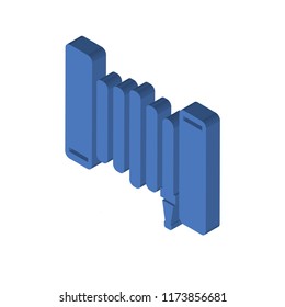 Fire hose isometric left top view 3D icon