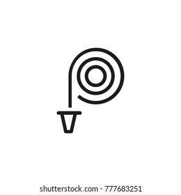 Fire hose line icon
