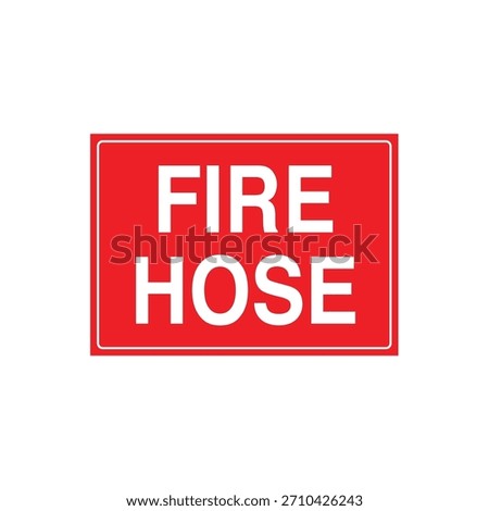 FIRE HOSE Location Marker for Fire Hose Reel or Cabinet - Immediate Fire Fighting Equipment Vector File