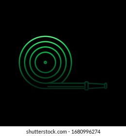 Feuerschlauch-Symbol. Einfache dünne Linie, Vektorillustration von Fireman-Symbolen für i und ux, Website oder mobile Applikationen