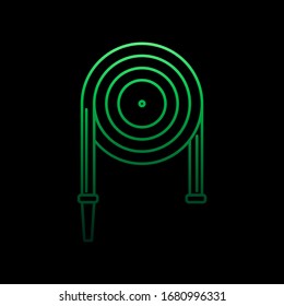 Icono del nolan de la manguera de fuego. Línea delgada simple, contorno vectorial de iconos de fireman para ui y ux, sitio web o aplicación móvil