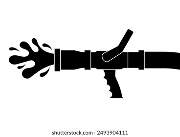 Fire Hose Nozzle Sign Symbol. Vector Illustration. 