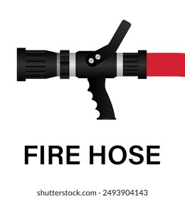 Fire Hose Nozzle Sign Symbol. Vector Illustration. 