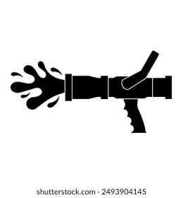 Fire Hose Nozzle Sign Symbol. Vector Illustration. 