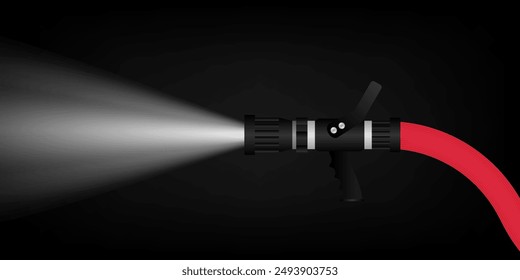 Fire Hose Nozzle. Vector Illustration. 