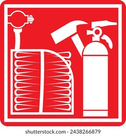 Fire Hose Reel Cabinet,Fire emergency, fire extinguisher, emergency sign,warning sign,safety, flammable, fire hazard