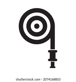 fire hose reel icon vector sign design