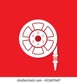 Fire hose reel icon - Vector