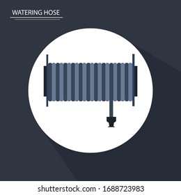 Fire hose reel sign, vector illustration