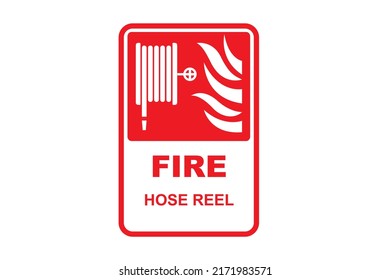 Fire hose reel sign vector art