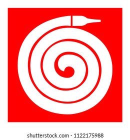 Fire Hose Reel Symbol Sign, Vector Illustration, Isolate On White Background Label. EPS10