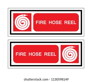 Fire Hose Reel Symbol Sign, Vector Illustration, Isolate On White Background Label. EPS10