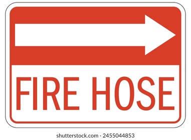 Fire hose sign and labels