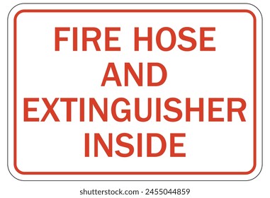 Fire hose sign and labels