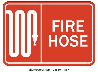 Fire hose sign and labels