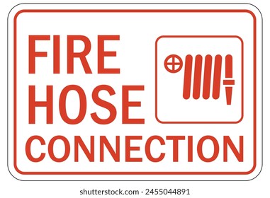 Fire hose sign and labels