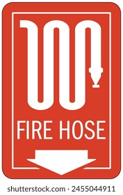 Fire hose sign and labels