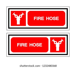 Fire Hose Symbol Sign ,Vector Illustration, Isolate On White Background Label .EPS10