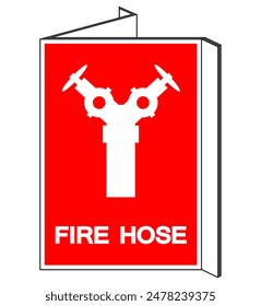 Fire Hose Symbol Sign, Vector Illustration, Isolate On White Background Label. EPS10 