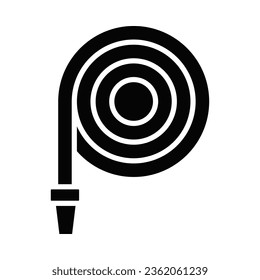 Fire Hose Vector Glyph Icon For Personal And Commercial Use.
