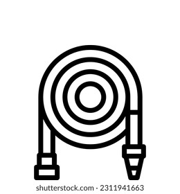 Fire hose vector icon color editable