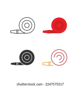 fire hose vector icon fire fighter service