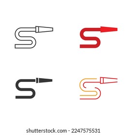 fire hose vector icon fire fighter service
