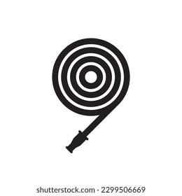 Fire hose vector icon. Fire hose flat sign design. Fire hose symbol pictogram. UX UI icon