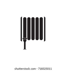 Fire hose vector icon on the white background