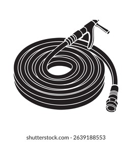 Fire hose vector isolated Icon on white background.