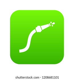 Fire hose with water drops icon digital green for any design isolated on white vector illustration